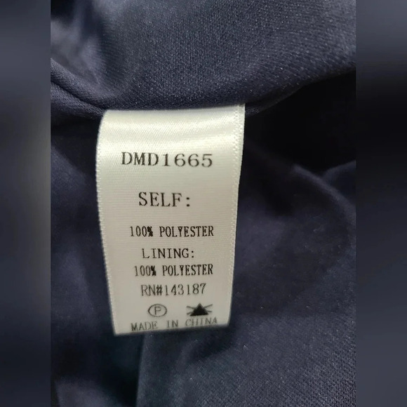 Lulus Fine Lines Navy Blue Striped   High-Low Wrap‎ Dress size S bridesmaid - Picture 11 of 11